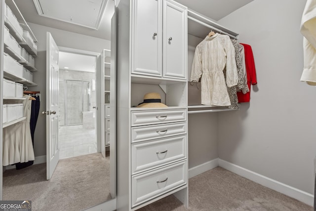 733 Wexford Cove Way, Mableton, GA 30126 - spacious closet with carpet and attic access