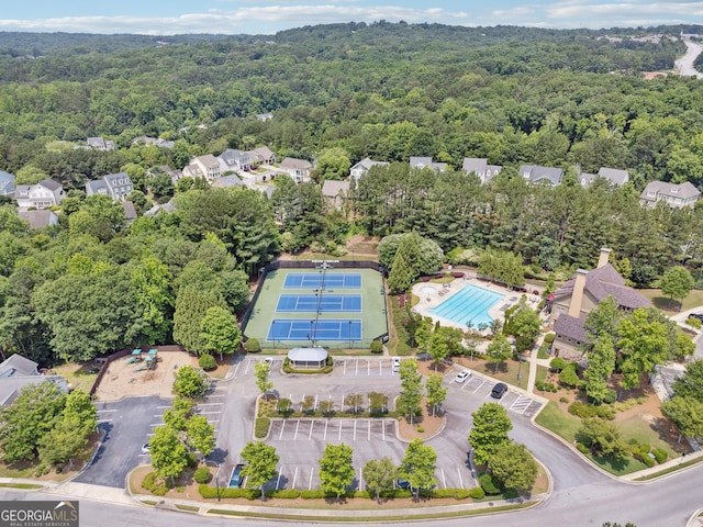 733 Wexford Cove Way, Mableton, GA 30126 - bird's eye view of a forest and a pool