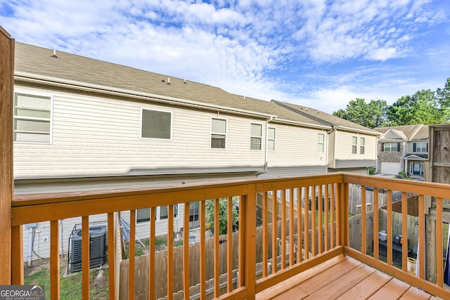 7177 Fringe Flower Dr, Austell, GA 30168 - wooden deck featuring a residential view