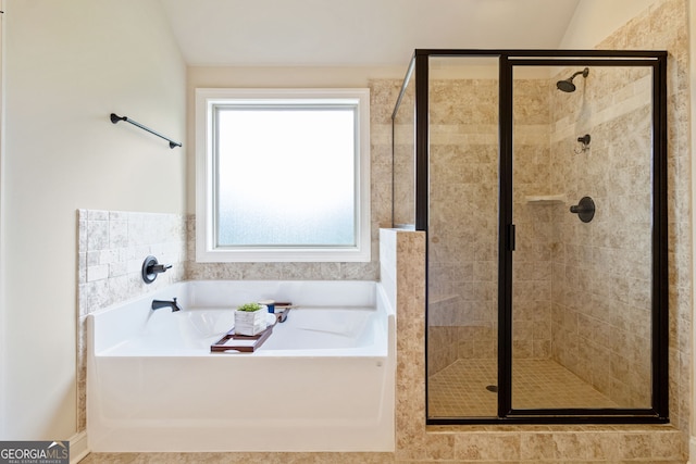 117 Elkins Blvd, Locust Grove, GA 30248 - bathroom featuring a garden tub and a shower stall