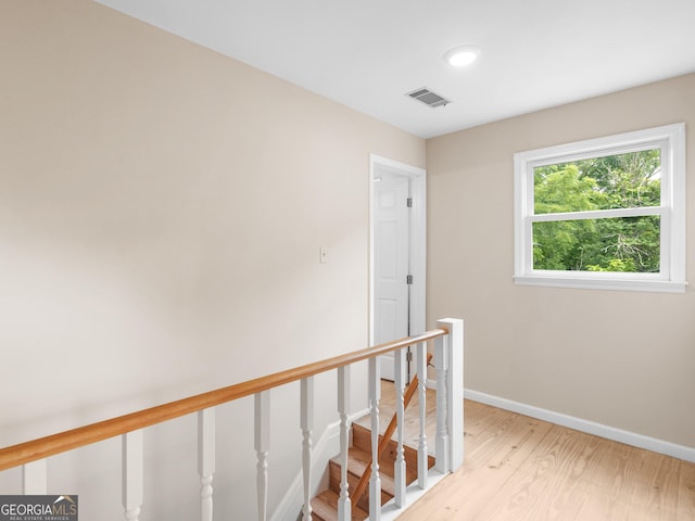 778 Leguin Mill Rd, Locust Grove, GA 30248 - hall featuring an upstairs landing, light wood-type flooring, and recessed lighting