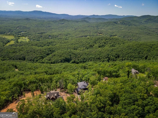 126 Wawayanda Dr, Mineral Bluff, GA 30559 - bird's eye view of a heavily wooded area and mountains