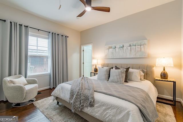 496 Rankin St NE, Atlanta, GA 30308 - bedroom featuring wood finished floors and ceiling fan