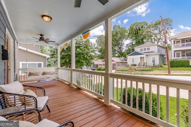 496 Rankin St NE, Atlanta, GA 30308 - porch with ceiling fan and a residential view