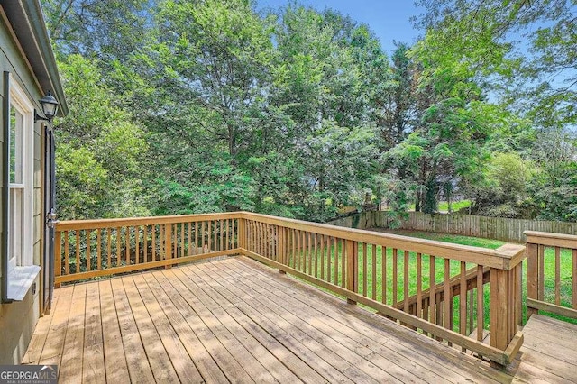 1134 Jefferson Ave, East Point, GA 30344 - wooden terrace with a fenced backyard