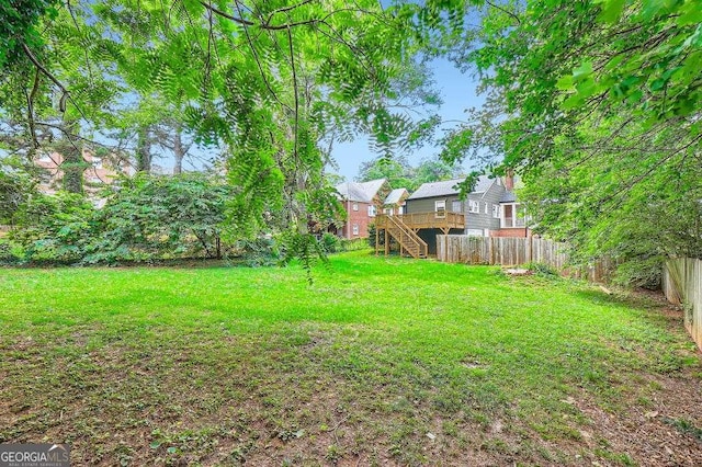 1134 Jefferson Ave, East Point, GA 30344 - view of yard featuring stairway and a deck