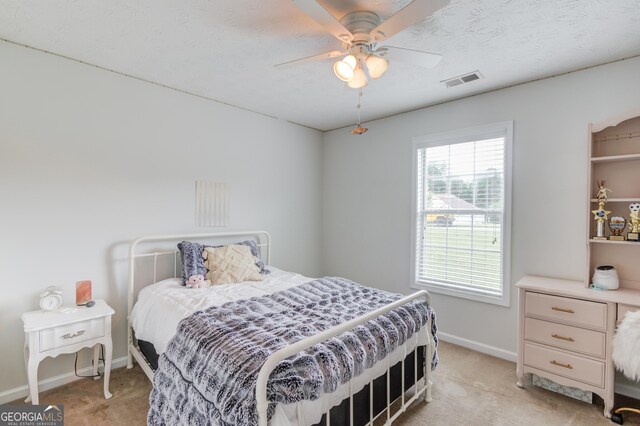 1406 Marshview Ct, Hoschton, GA 30548 - bedroom with light carpet and ceiling fan