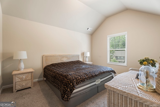 1001 Hartwell Rd, Locust Grove, GA 30248 - bedroom with lofted ceiling and carpet floors