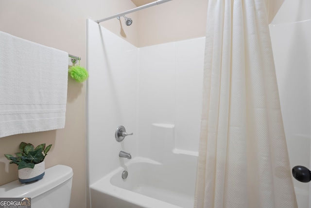 1001 Hartwell Rd, Locust Grove, GA 30248 - bathroom with shower / tub combo and toilet