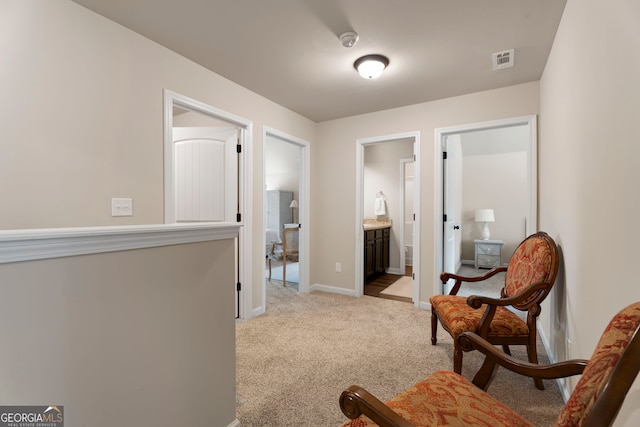 1001 Hartwell Rd, Locust Grove, GA 30248 - hall with carpet and baseboards