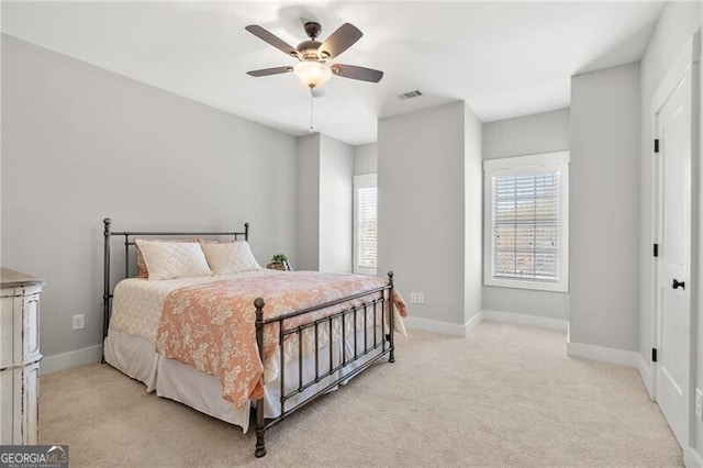 200 Ivy Meadow Way, Ball Ground, GA 30107 - bedroom with light carpet and ceiling fan