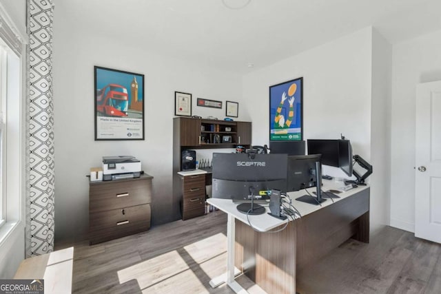 1621 Wellborn Walk, Suwanee, GA 30024 - home office featuring light wood-type flooring