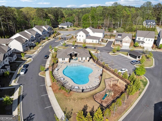 1621 Wellborn Walk, Suwanee, GA 30024 - aerial view of residential area featuring a heavily wooded area
