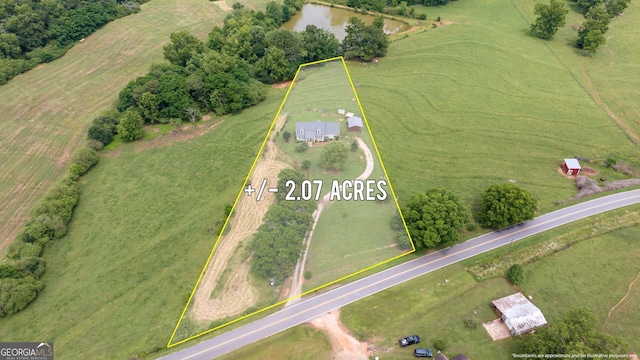 107 Line Creek Rd, Nicholson, GA 30565 - overview of rural landscape featuring property parcel outlined