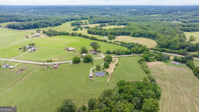 107 Line Creek Rd, Nicholson, GA 30565 - aerial overview of property's location with rural landscape and a pastoral area