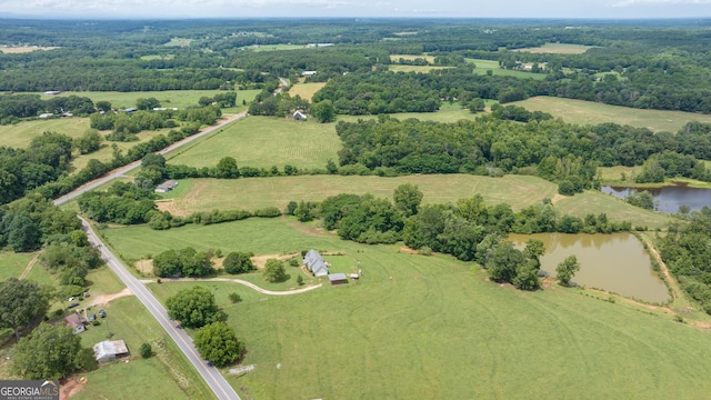 107 Line Creek Rd, Nicholson, GA 30565 - aerial view of property and surrounding area with rural landscape and a nearby body of water