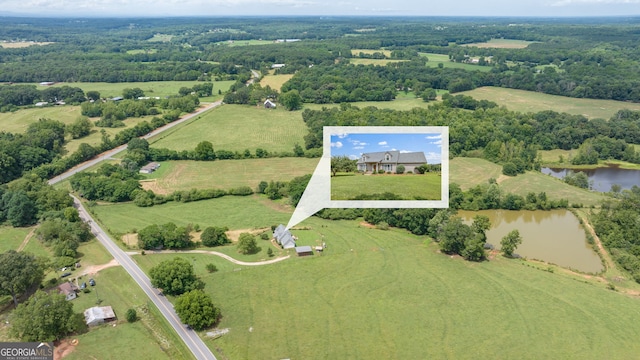 107 Line Creek Rd, Nicholson, GA 30565 - aerial view of sparsely populated area with a large body of water