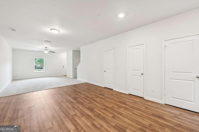 4001 Avalon Rd SW, Atlanta, GA 30331 - unfurnished living room with ceiling fan and light wood-style flooring