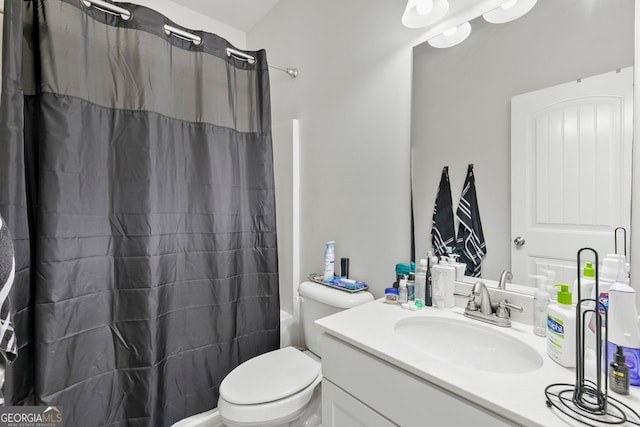 140 Canyons Ct, Hampton, GA 30228 - bathroom featuring vanity and a shower with curtain