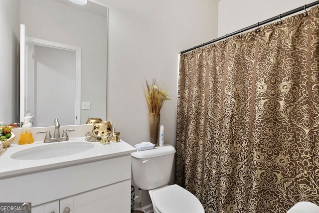 140 Canyons Ct, Hampton, GA 30228 - bathroom featuring vanity and a shower with shower curtain