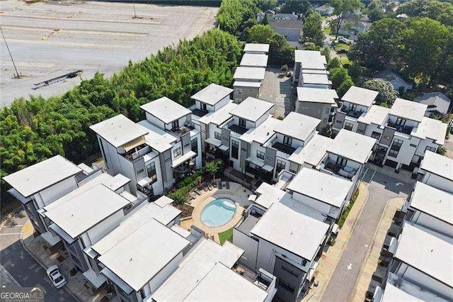 19 Moda Ln, Atlanta, GA 30316 - aerial perspective of suburban area with a pool area