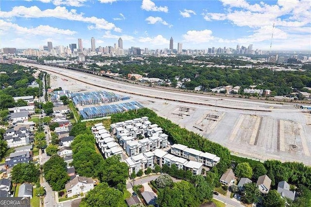 19 Moda Ln, Atlanta, GA 30316 - aerial overview of property's location with city skyline