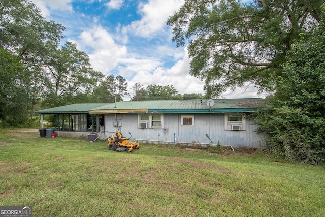 6110 Ga Highway 34, Franklin, GA 30217 - rear view of house featuring a lawn and cooling unit
