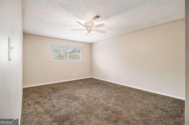 2039 Oak Park Ln, Decatur, GA 30032 - unfurnished room featuring ceiling fan, carpet floors, and a textured ceiling
