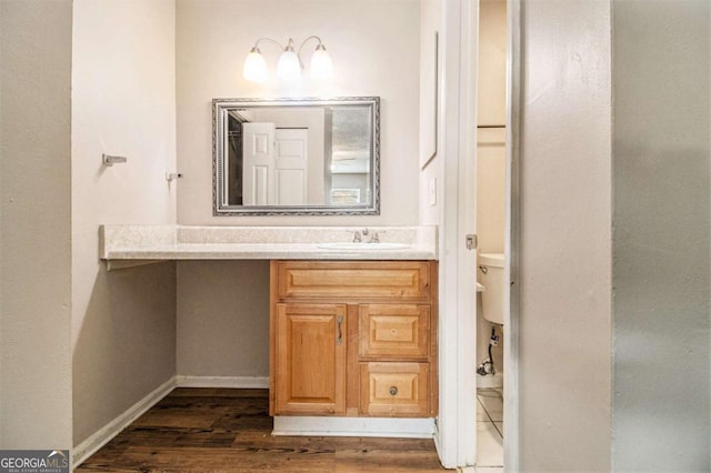 2039 Oak Park Ln, Decatur, GA 30032 - bathroom featuring vanity and wood finished floors