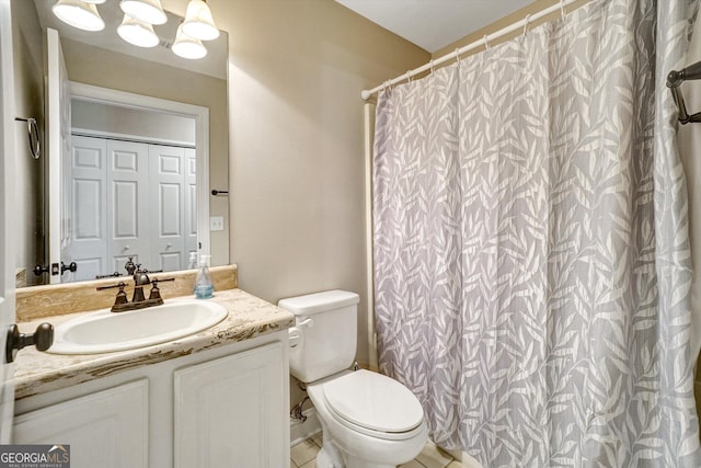 209 Jacobs Way Apt B, Jasper, GA 30143 - full bathroom featuring vanity, tile patterned flooring, and a shower with curtain