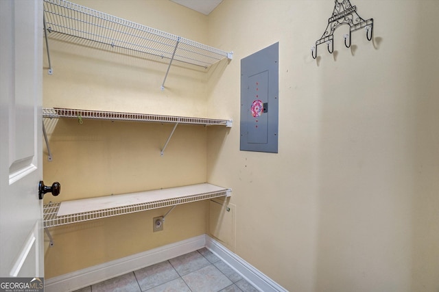 209 Jacobs Way Apt B, Jasper, GA 30143 - walk in closet featuring electric panel and light tile patterned floors