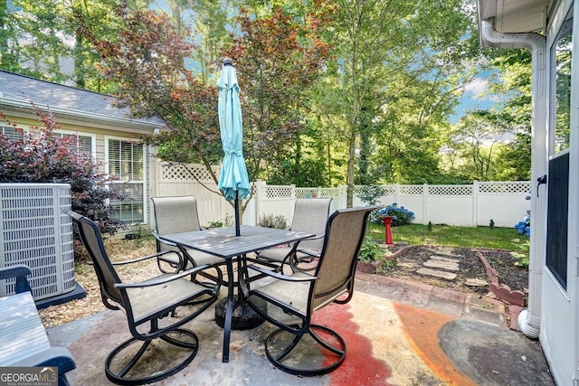 209 Jacobs Way Apt B, Jasper, GA 30143 - fenced backyard with a patio and outdoor dining area