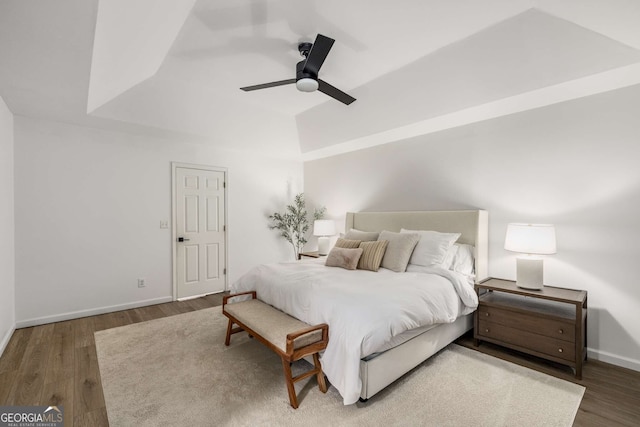 5315 Bentley Hall Dr, Alpharetta, GA 30005 - bedroom with wood finished floors and ceiling fan
