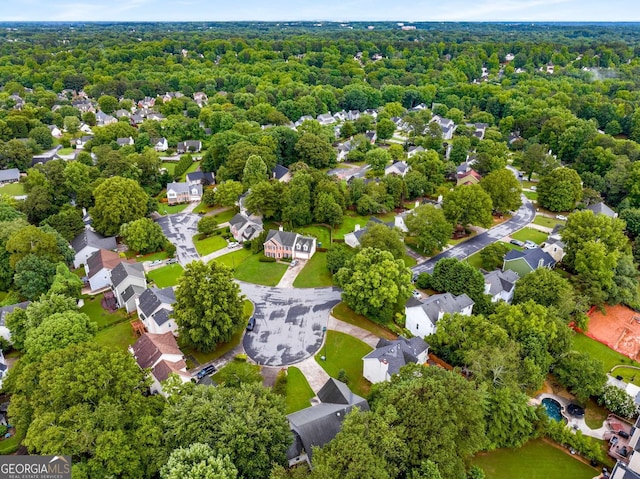 5315 Bentley Hall Dr, Alpharetta, GA 30005 - aerial view of residential area featuring a forest