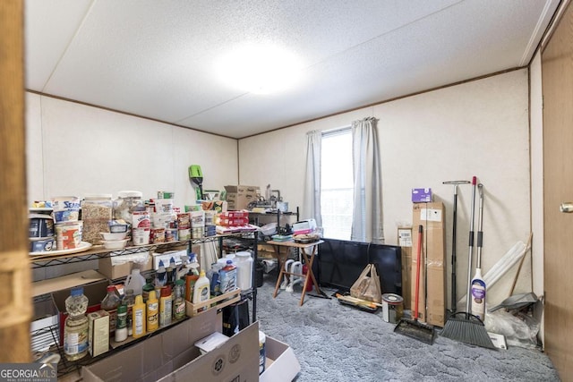 912 Druid St, Dublin, GA 31021 - miscellaneous room featuring carpet and a textured ceiling