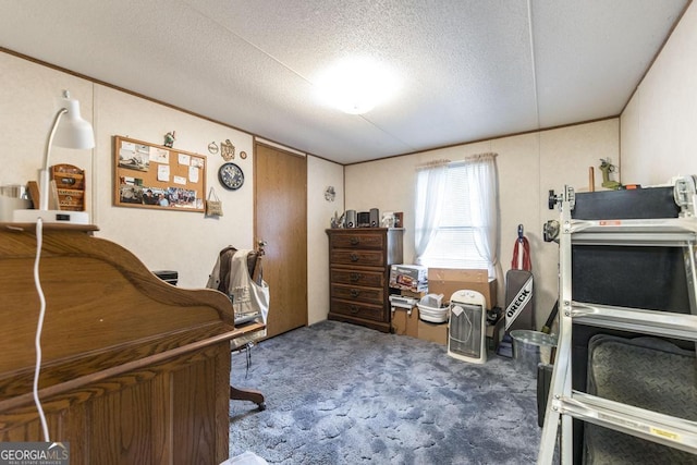 912 Druid St, Dublin, GA 31021 - home office featuring carpet floors and a textured ceiling