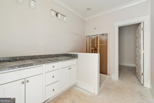195 Grove Point Rd, Athens, GA 30605 - bathroom with crown molding and concrete floors