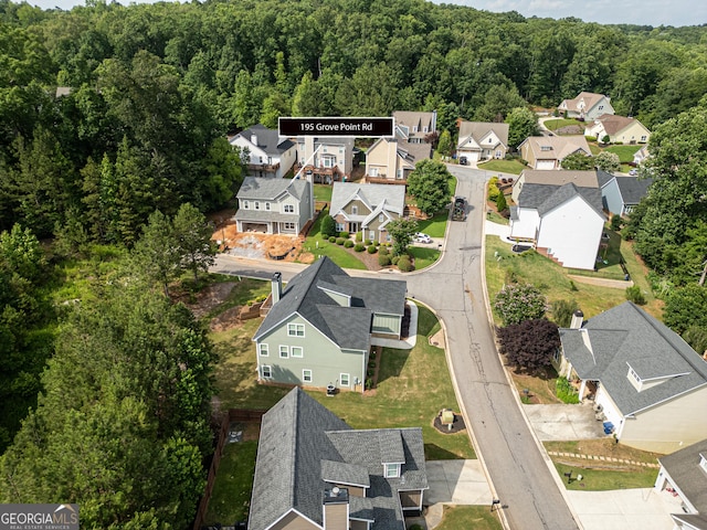 195 Grove Point Rd, Athens, GA 30605 - aerial perspective of suburban area featuring a forest
