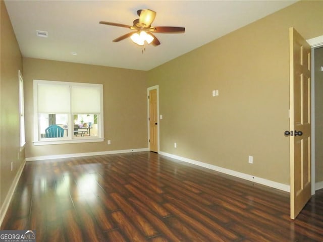 154 Gold Leaf Trl, Powder Springs, GA 30127 - spare room with a ceiling fan and wood finished floors
