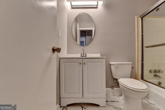 1094 SW Amber Rdg SW, Lilburn, GA 30047 - full bath with marble look tiles, vanity, and shower / washtub combination