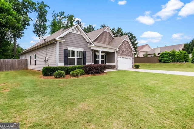 132 Berkleigh Trails Dr, Hiram, GA 30141 - view of front facade featuring a garage, concrete driveway, and stone siding
