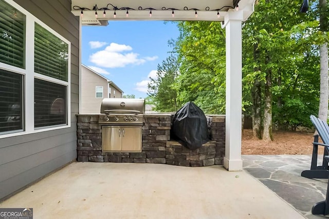 132 Berkleigh Trails Dr, Hiram, GA 30141 - view of patio with exterior kitchen