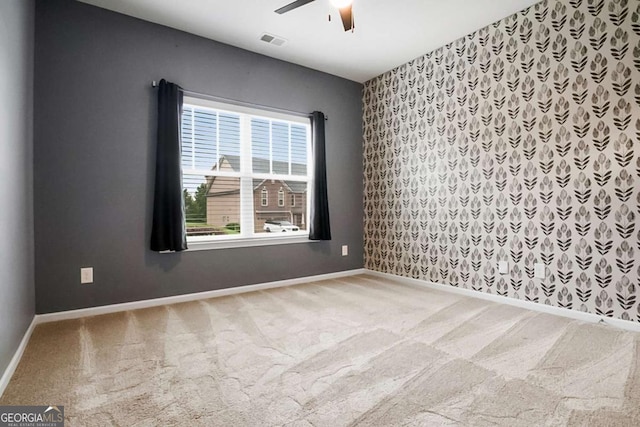 132 Berkleigh Trails Dr, Hiram, GA 30141 - carpeted empty room featuring a ceiling fan and baseboards