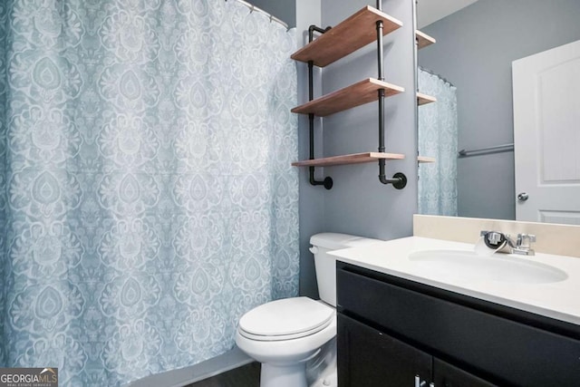 132 Berkleigh Trails Dr, Hiram, GA 30141 - bathroom with vanity and toilet
