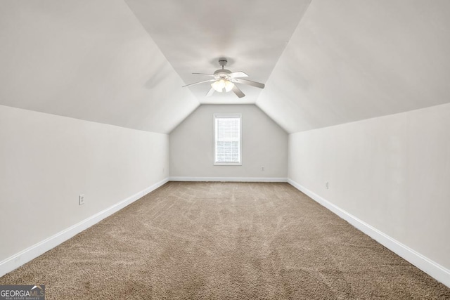 4371 Shag Bark Trl, Gainesville, GA 30507 - bonus room featuring carpet flooring, a ceiling fan, and lofted ceiling