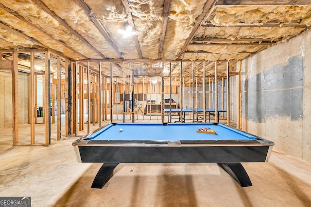 4371 Shag Bark Trl, Gainesville, GA 30507 - playroom featuring billiards and concrete floors