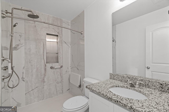 104 Middleton Ct, Chatsworth, GA 30705 - bathroom featuring vanity and a marble finish shower
