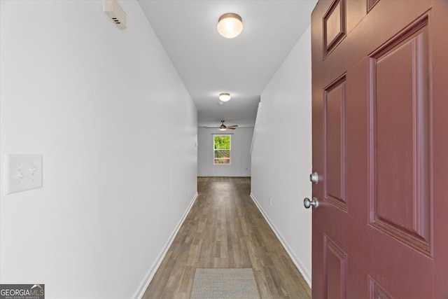 104 Middleton Ct, Chatsworth, GA 30705 - hallway with wood finished floors and baseboards