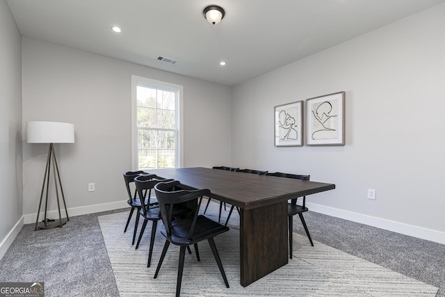 288 Oliver Dr, Locust Grove, GA 30248 - dining room featuring carpet flooring and recessed lighting