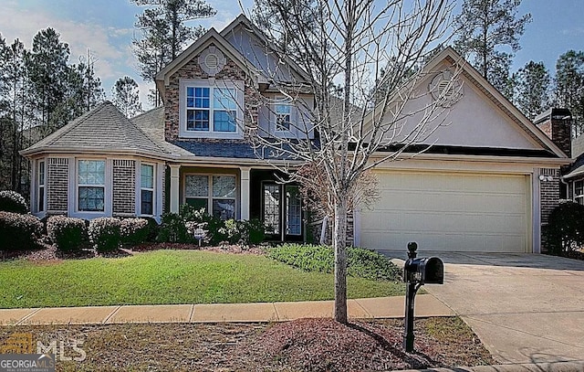 7946 Gossamer Dr, Fairburn, GA 30213 - traditional-style home featuring driveway, a front yard, and an attached garage